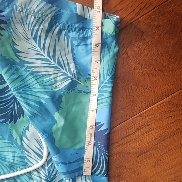 American Eagle Outfitters Men's Teal Palm Print Swim Board Shorts Size S - Picture 14 of 16